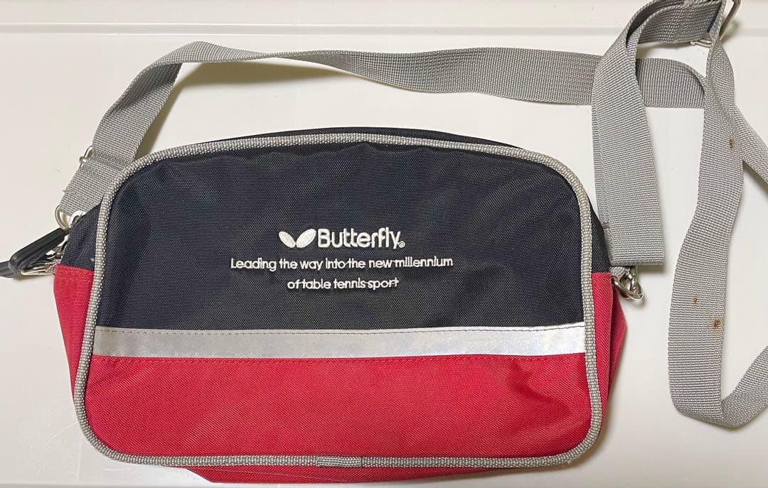 Butterfly Mini Shoulder Bag for Table Tennis, Red and Black