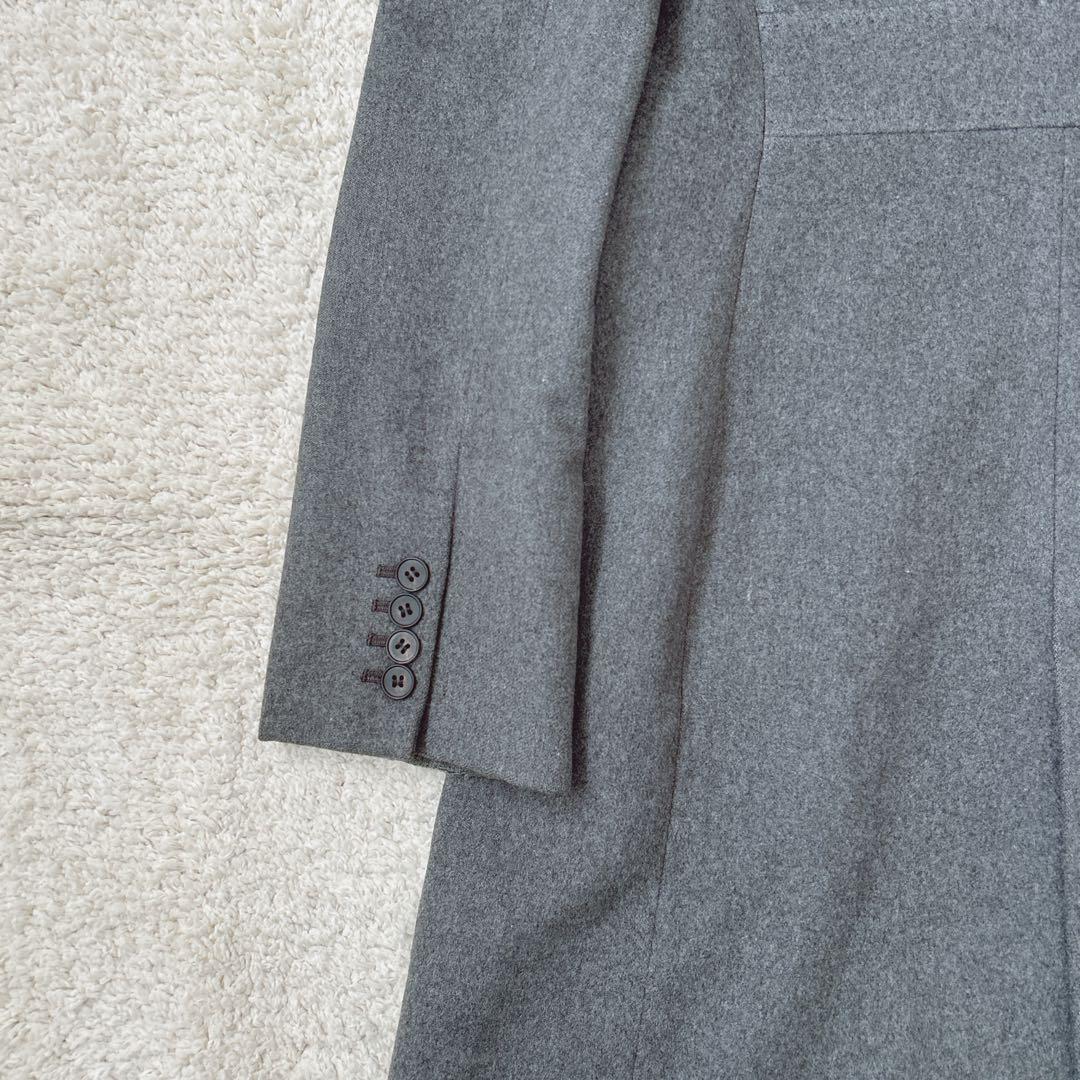 Indivi Cashmere Chester Coat, Made in Japan, Long Coat, Solid Color, Casual