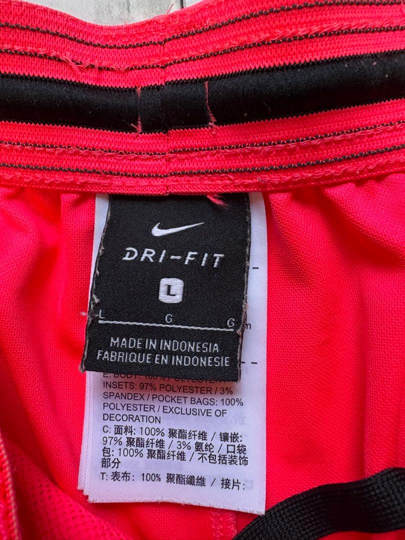 Excellent Condition ★ NIKE Half Pants ★ Embroidered Logo ★ Zippered ★ Fluorescent Pink ★ L ★ Soccer