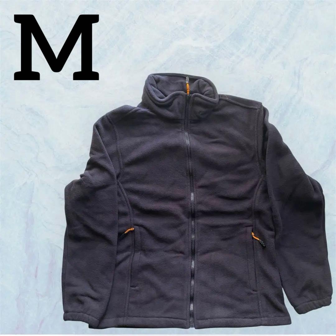 Men's Full Zip Fleece-Lined Jacket, Navy, Size M, Fluffy