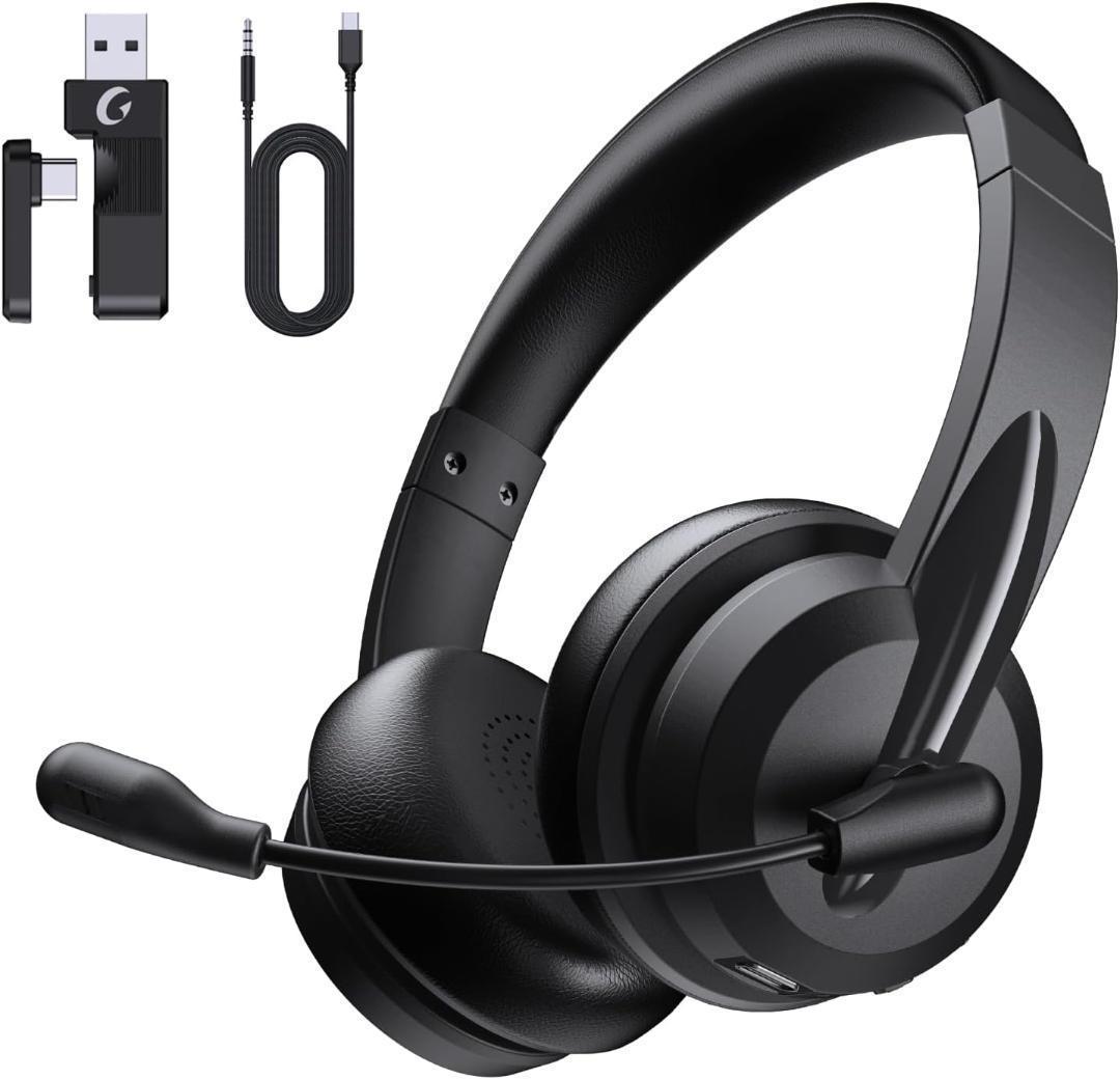 Wireless Headset with Microphone, Bluetooth 5.3, Mute Function