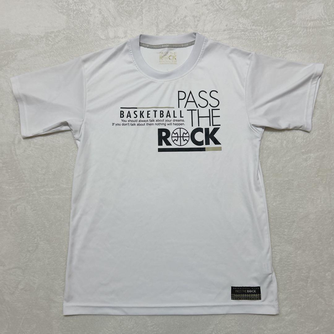 PASS THE ROCK Basketball T-Shirt White