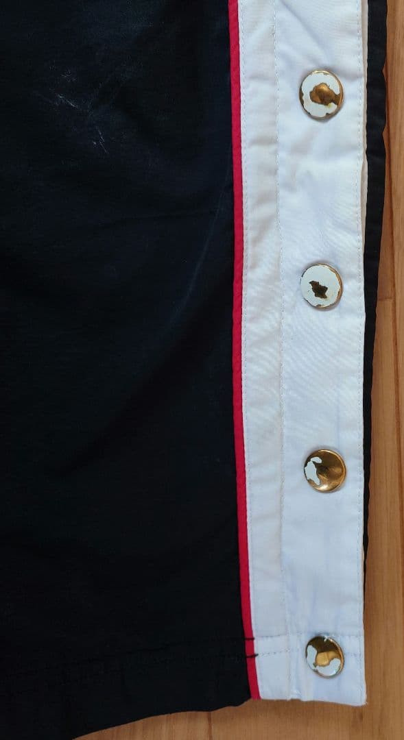 Converse Jersey Pants - Black/White/Red with Side Buttons