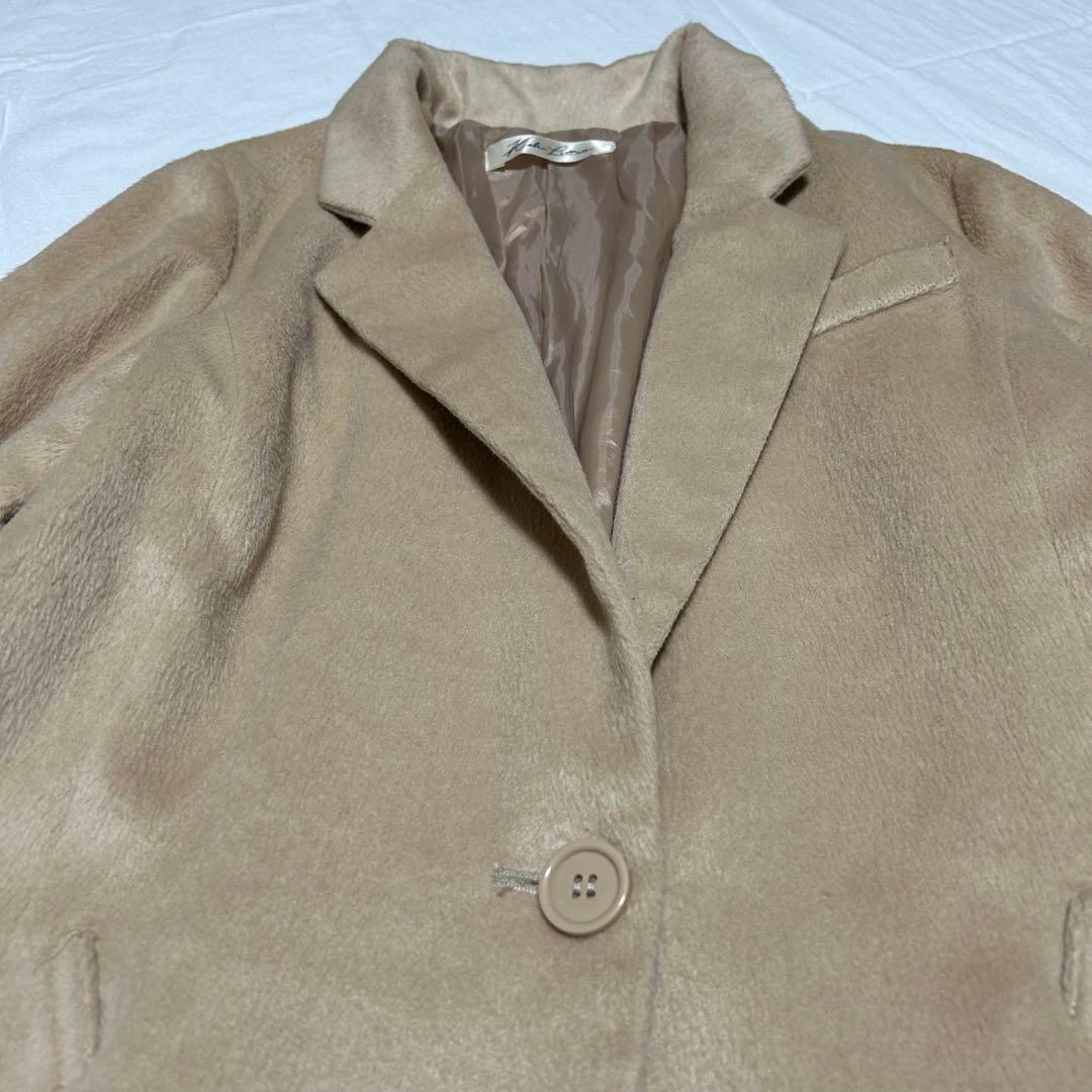 KOBE LETTUCE Wool-like Chester Coat Beige L