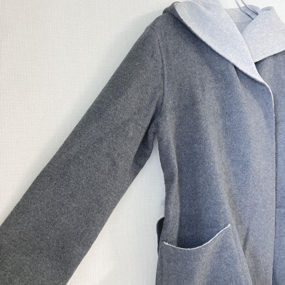 ConoriCo Hooded Coat, Reversible, M, Gray