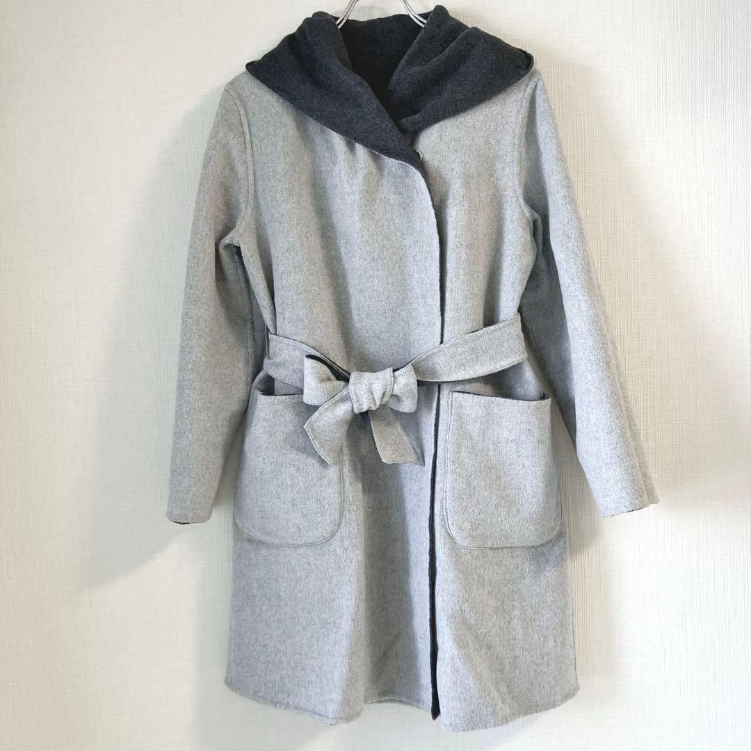 ConoriCo Hooded Coat, Reversible, M, Gray