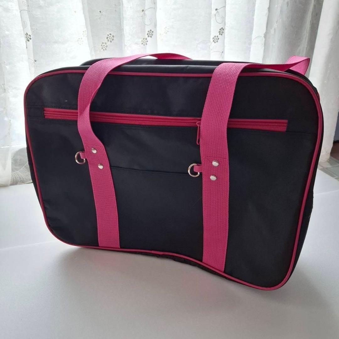 Pool Bag School Bag Black Pink Large Capacity Lightweight Nylon Durable Oshi-katsu