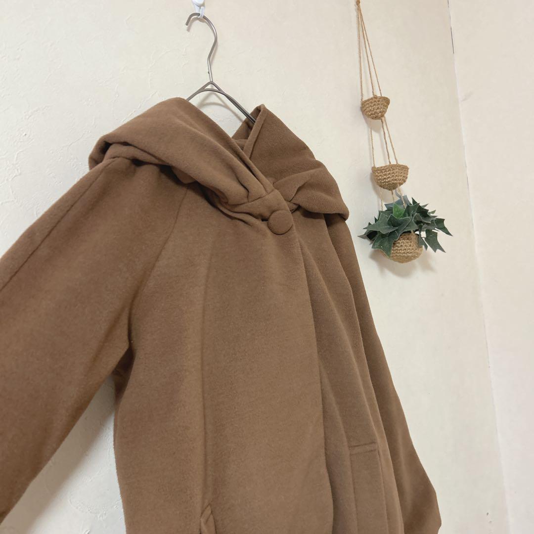 Antica Big Hood Coat Brown One Size