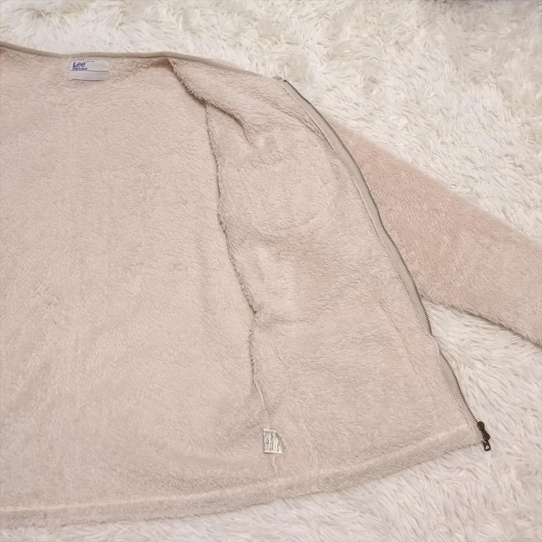 LEE Lee Boa Fleece Jacket M Beige Cardigan 10346