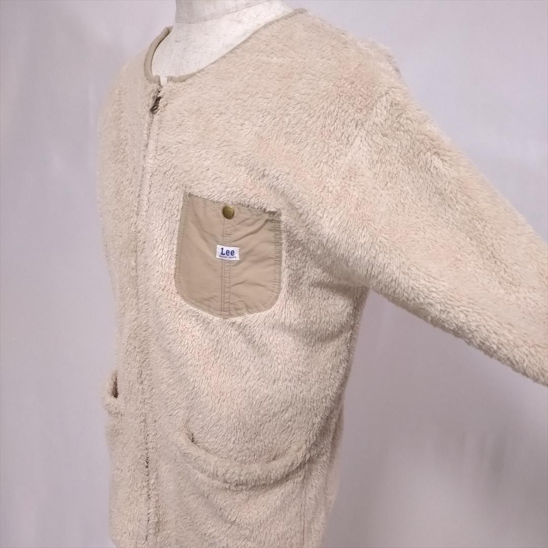 LEE Lee Boa Fleece Jacket M Beige Cardigan 10346